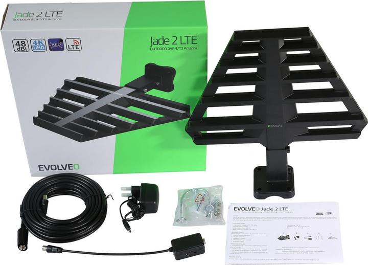 Actual product image Evolveo Jade 2 LTE television antenna Outdoor (Flat antenna, DVB-T / -T2)
