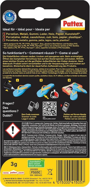 Image du produit Pattex Ultragel Matic (3 g)