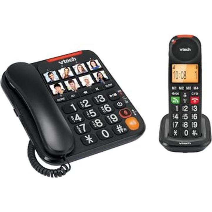 VTech Schnurtelefon mit grossen Tasten und Anrufbeantworter (CL6550)