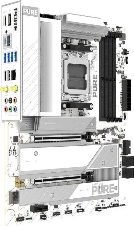 Immagine prodotto Sapphire PURE X870A WIFI7 1xHDMI 1.4 1xDP 1.2 (AM5, AMD X870, ATX)