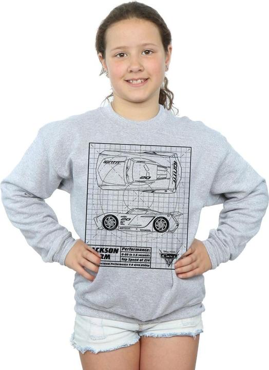 Produktbild Disney Cars Jackson Storm Blueprint Sweatshirt Mädchen (140, 146)
