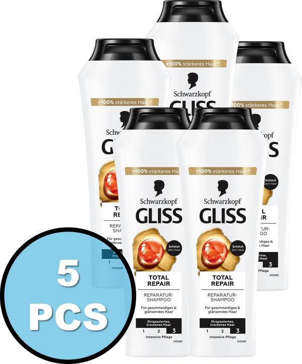 Actual product image Schwarzkopf 5xKur Shampoo 250ml Total Repair (250 ml, Liquid shampoo)