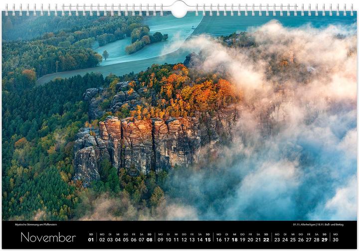 Produktbild Kalender Schsische Schweiz Luftaufnahmen 2026