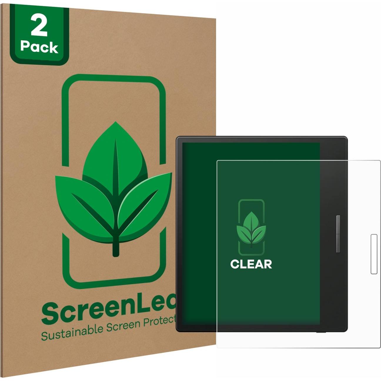 ScreenLeaf Schutzfolie nachhaltiger Displayschutz Displayschutzfolie Folie Klar Transparent, eReader Zubehör, Transparen...