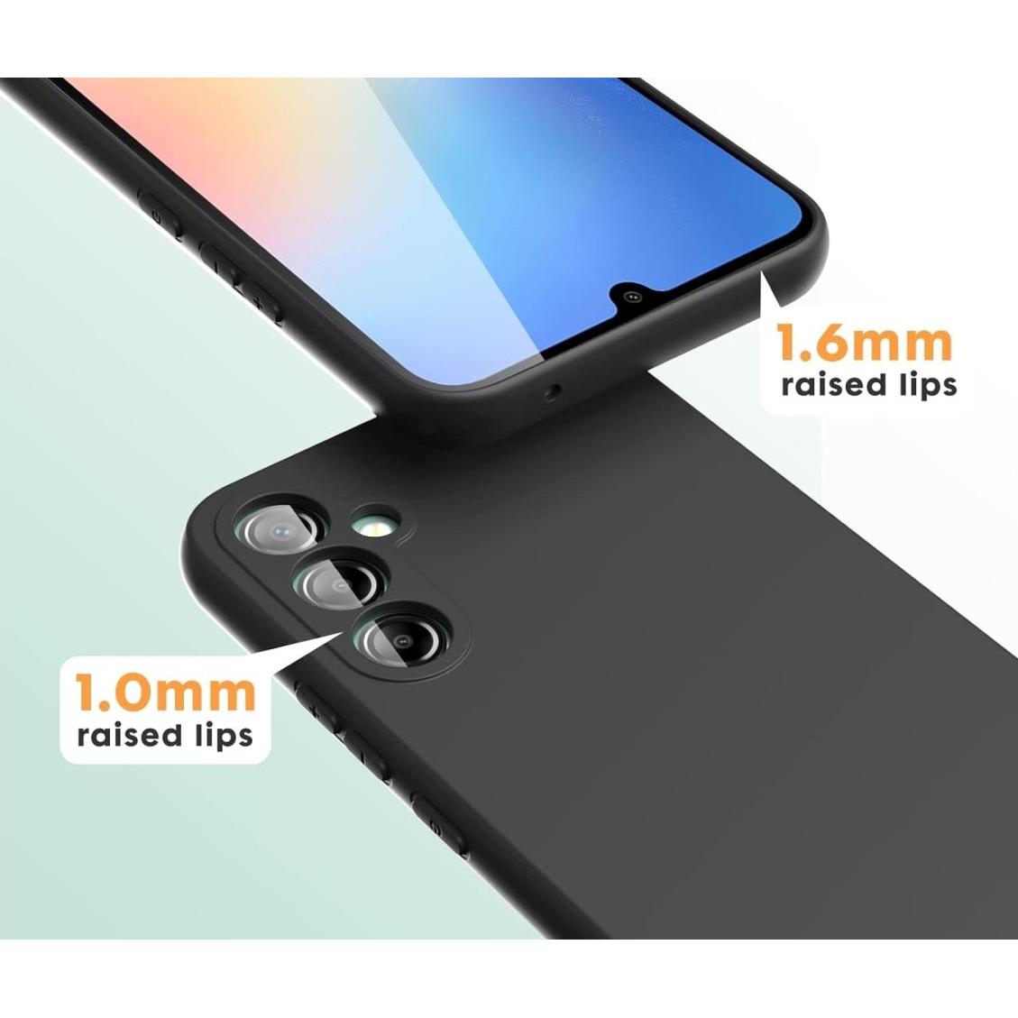 Thumbnail - Screenguard Samsung Galaxy A34 5G Liquid Silicone Case Hülle (Samsung Galaxy A34 5G), Smartphone Hülle, Schwarz