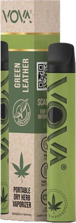 VOVA Portable Dry Herb Vaporiser Green Leather