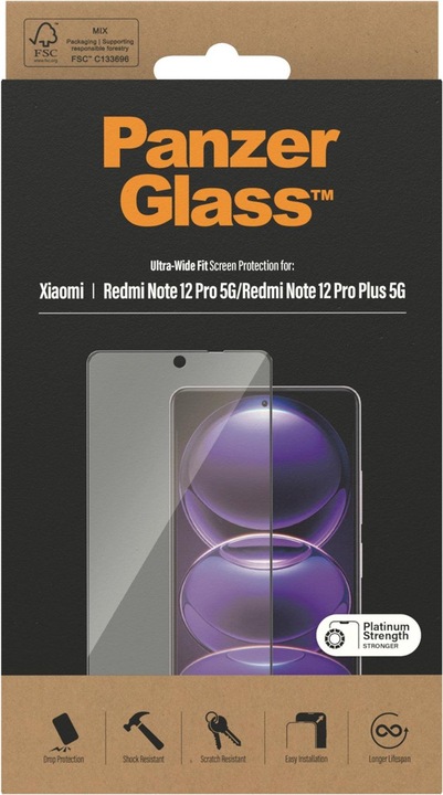 Produktbild PanzerGlass Screen Protector (1 Stück, Xiaomi Redmi Note 12 Pro 5G)