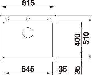 Actual product image Blanco Pleon 6 (Top-mounted sink, 51 cm, 61.50 cm)
