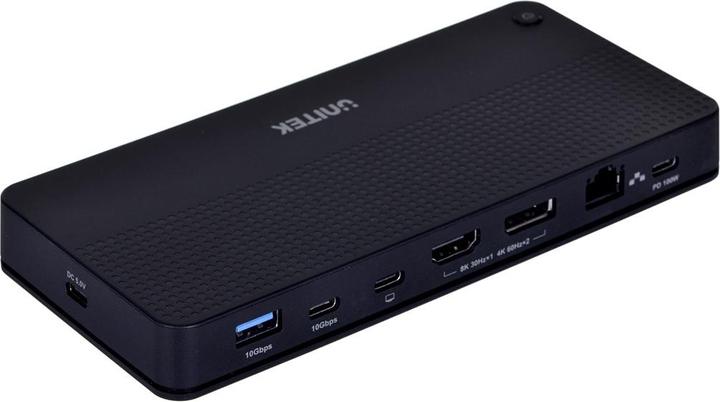 Actual product image Unitek STACJA DOKUJĄCA USB 4 12W1 HDMI/DP 8K 4X USB-C 3XUSB-A SD POWERDELIVERY 100W (USB-C, 12 Ports)