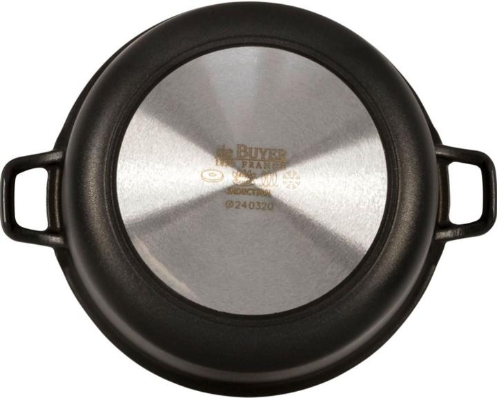 Actual product image de Buyer Choc Extreme frying pot non-stick with glass lid, induction (Casserole + Stewpot, Aluminium, 24 x 9.50 cm)