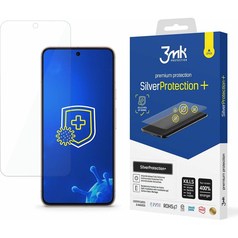 3MK SilverProtect+ Google Pixel 8 Pro Folia Antymikrobowa montowana na mokro (1 pz., Google Pixel 8 Pro), Pellicola protettiva smartphone, Grigio