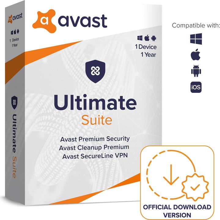 Immagine prodotto Avast Ultimate (1 Utente, 1 Dispositivi/Utenti, 12 mesi)