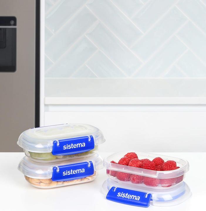 Actual product image Sistema Rectangle Klip it Plus 3 Pack 180ml (0.18 l)