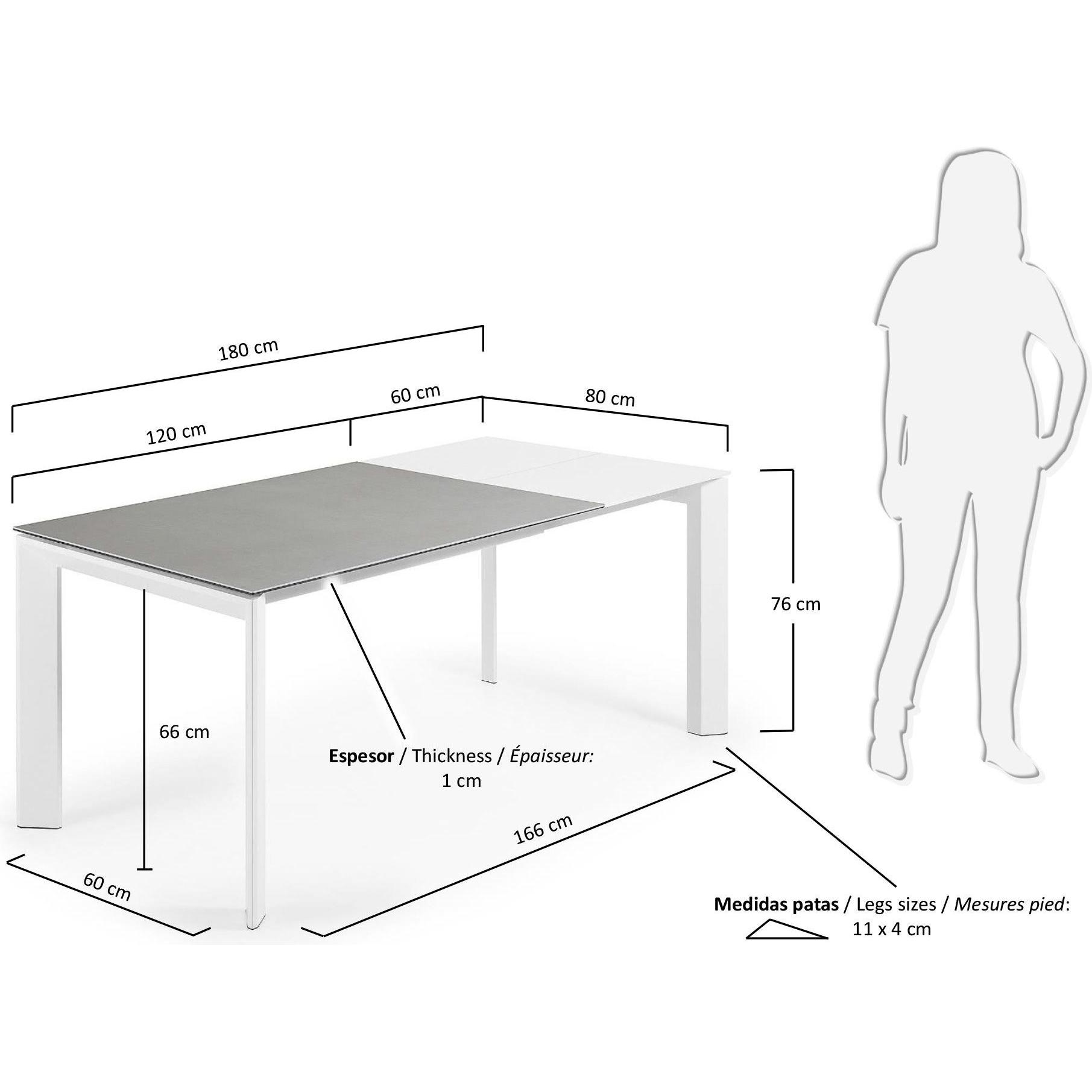 Thumbnail - Kave Home, Esstisch, Axis (80 x 120 x 76 cm)