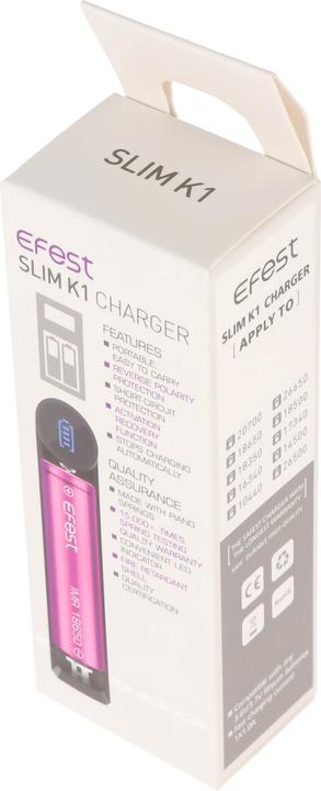 Actual product image Efest K1 Slim Battery Charger (1 pcs., Rechargeable battery)