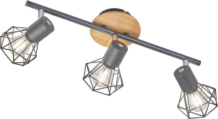 Produktbild Fischer & Honsel Honsel Ran Spotschiene 3-fach E14 grau 21387 (E14)