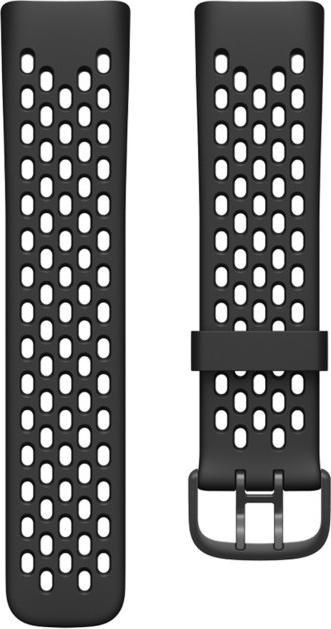 Cover-Discount Fitbit Charge 5 - silicone sports bracelet perforated black (Silicone)