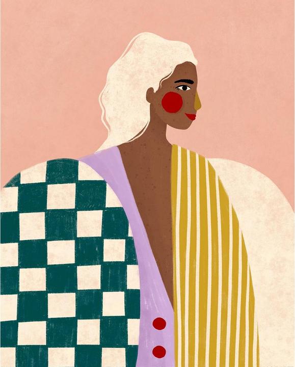 Bea Muller bedruckt Funky Blouse (50 x 40 cm)