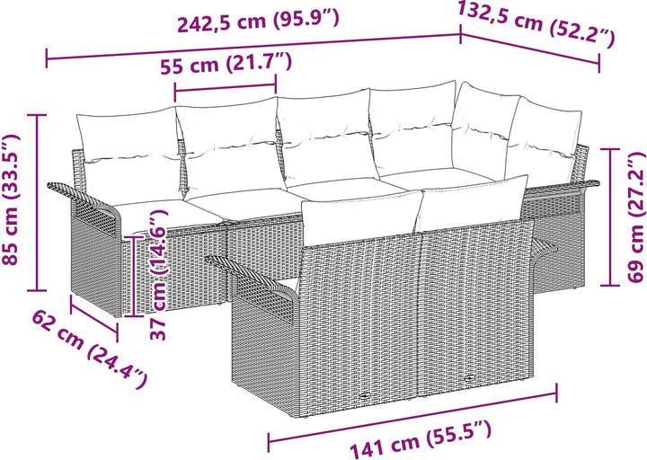 Produktbild vidaXL Garten-Sofa