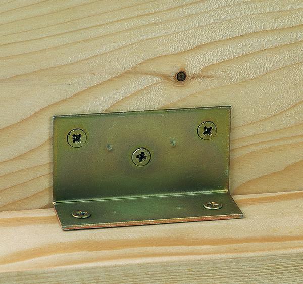 Actual product image Alberts Wide angle bracket 40 x 25 x 75 mm, galvanised yellow (Wide angle, 1 pcs.)