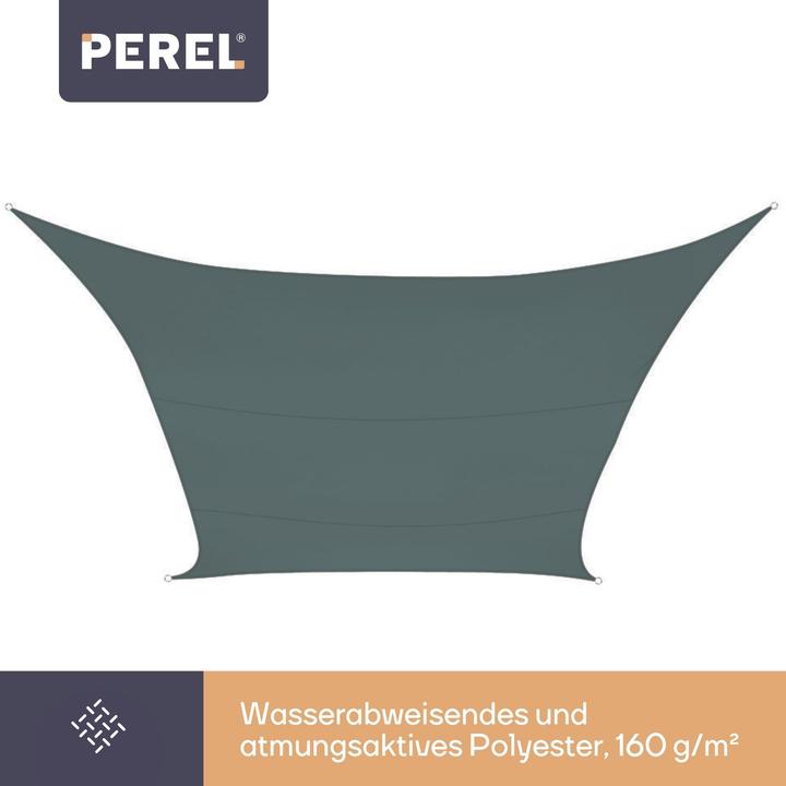 Produktbild Perel SONNENSEGEL - QUADRATISCH - 3.6 x 3.6 m - FARBE: GRÜNGRAU (360 x 360 cm)