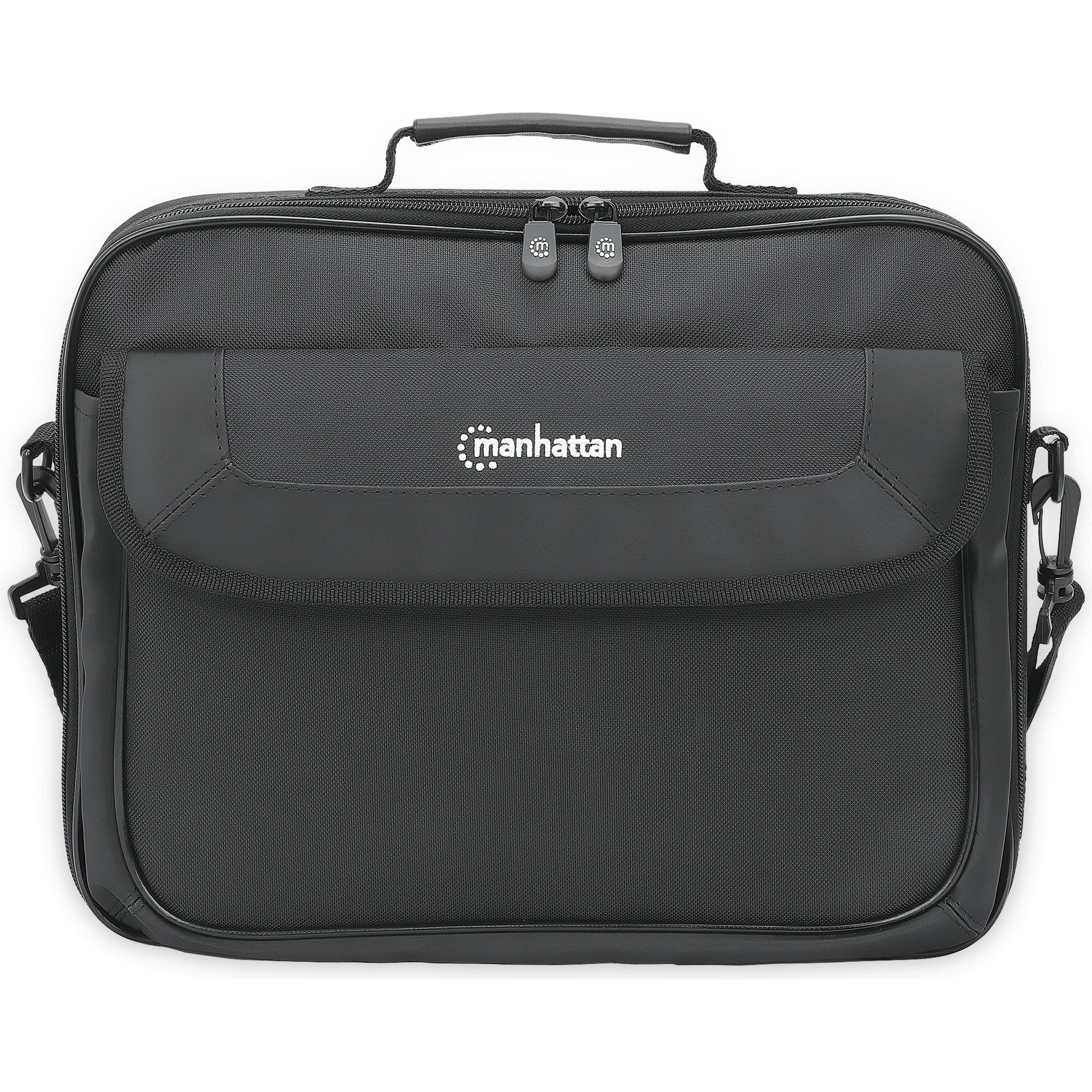 Manhattan Cambridge Clamshell Notebooktasche 14,1" (14.10", Universal), Notebooktasche, Schwarz