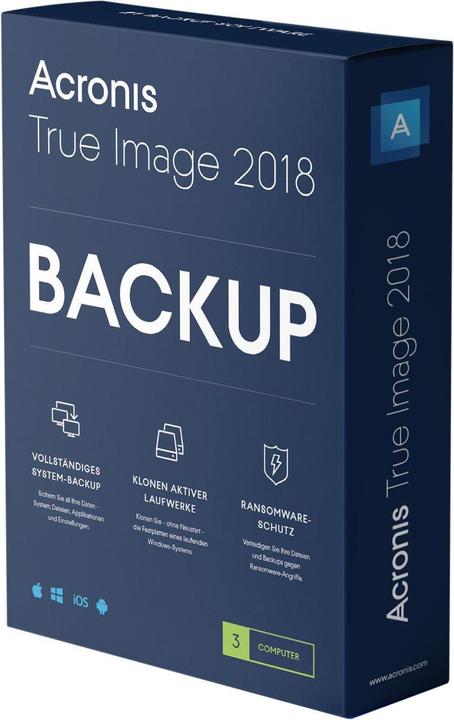 Acronis True Image 2018 (3 User, unbegrenzt)
