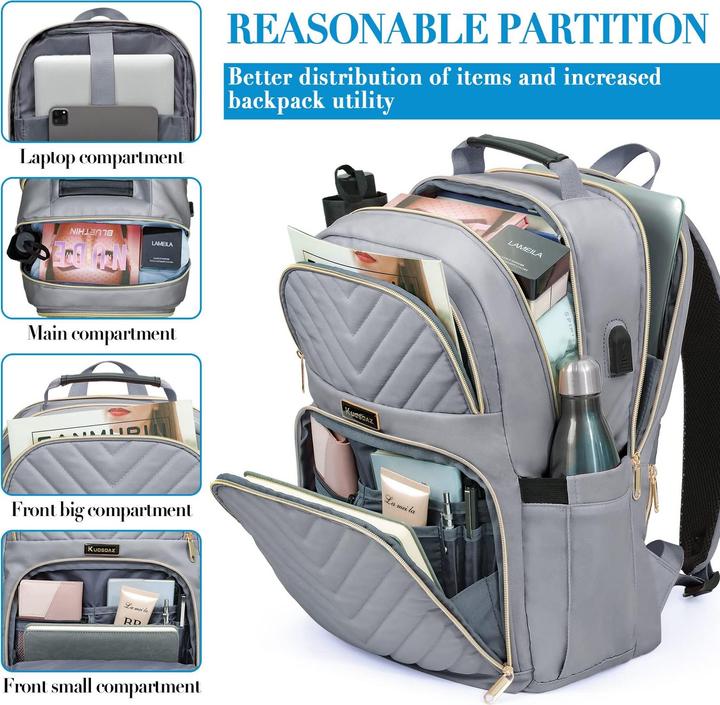 Produktbild Only-Bags.Store Schulrucksack Teenager mit USB-Ladeanschluss, Laptop-Rucksack Stylish Daypack Wasserdicht für die (30 l)