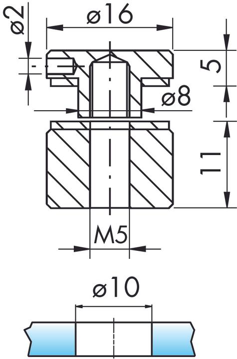Produktbild Pauli+Sohn Punkthalter (1 Stk.)