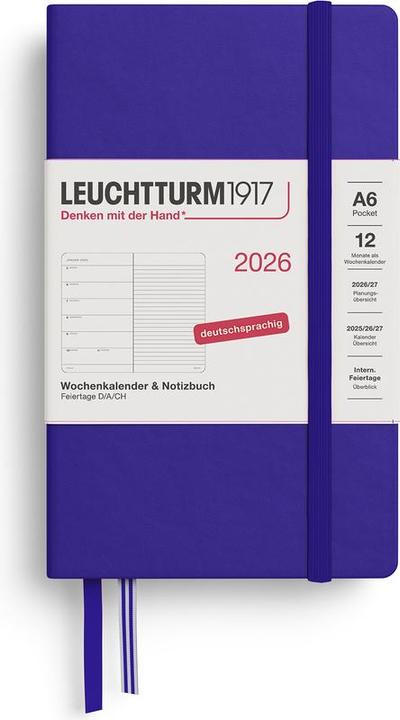 Leuchtturm1917 Leuchtturm 1w/S Pocket Hc Ink (Wochenübersicht 1 Seite)