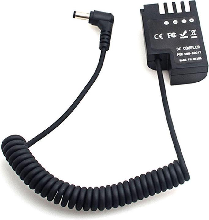 Produktbild Caruba Panasonic DMW DCC12 Volldecodierung Dummy Batterie (Federkabel) (DC-Kuppler)