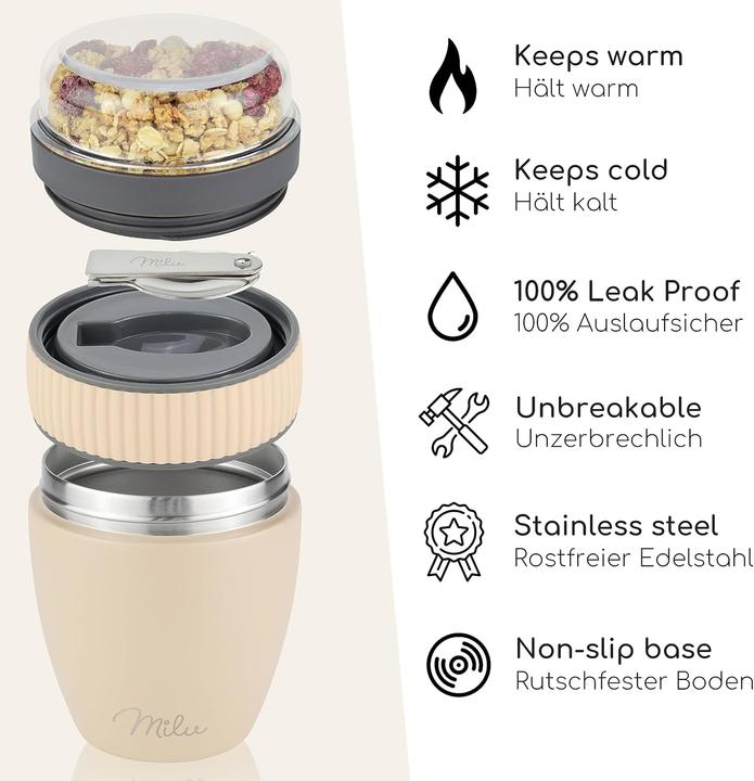 Produktbild Milu Isolierter Müslibecher mit Löffel