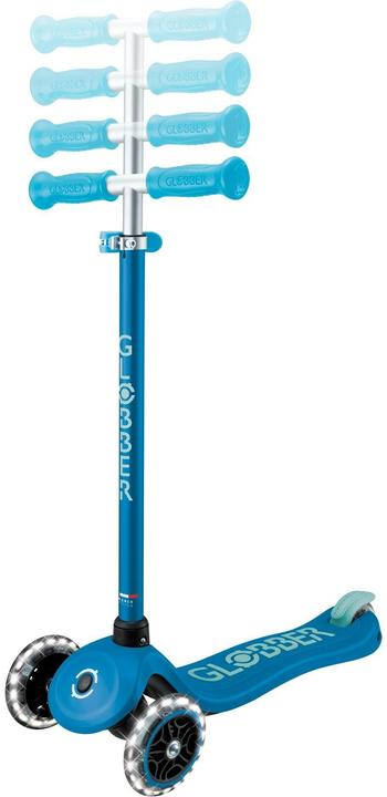 Actual product image Globber PRIMO PLUS GLOW LIGHTS Scooter - Petrol Blue (443-100)