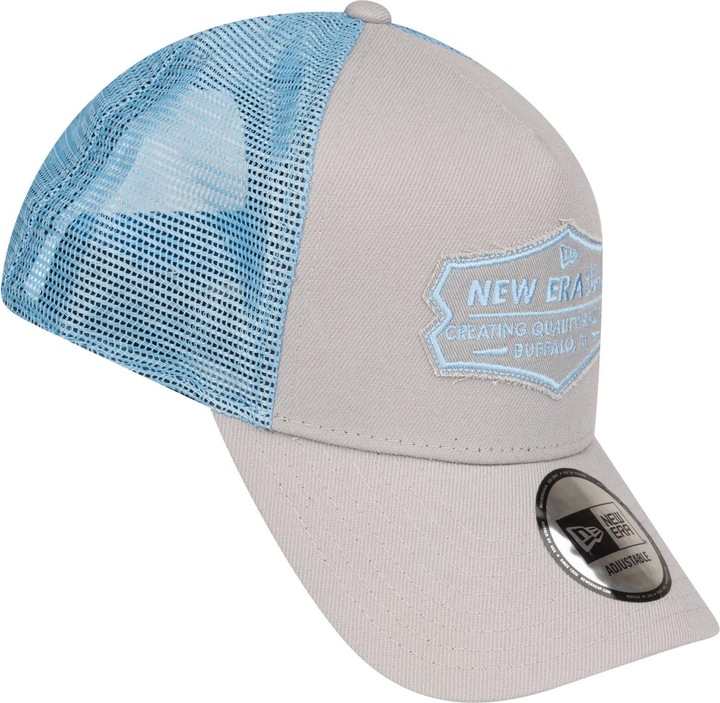Actual product image New Era Adjustable Trucker Cap - RETRO PATCH grey / sky (One size)