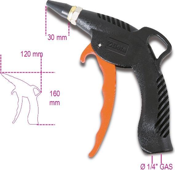 Image du produit BETA Pistolet à bulles avec une buse en caoutchouc 1949BC