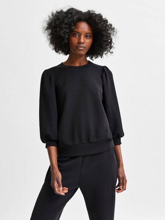 Actual product image Selected Femme Puff shoulder sweatshirt (M)