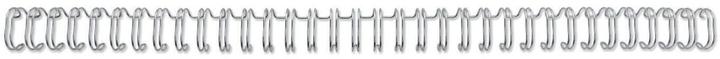 Image du produit GBC Dos de reliure fil métallique 12.5mm, 34 anneaux, argent, 100 pcs.