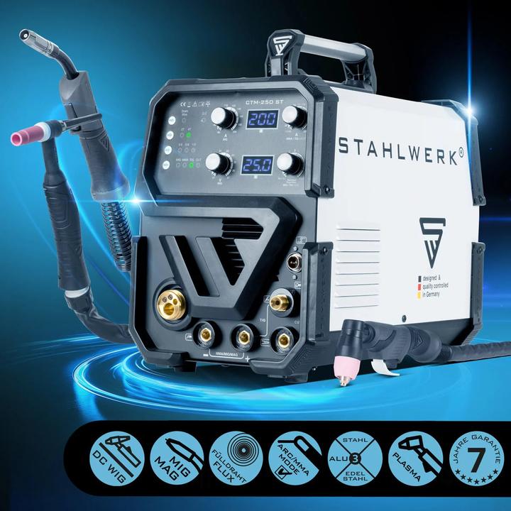Produktbild Stahlwerk 4 in 1 Kombi-Schweissgerät CTM-250 ST mit 200 A und 50 A Plasma-Funktion