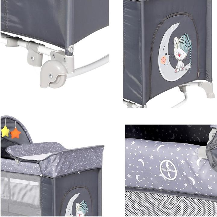 Immagine prodotto Lorelli Lettino da viaggio Moonlight a due livelli (60 x 120 cm)