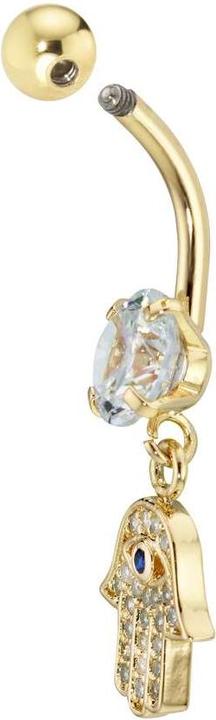 Produktbild Bijouteria Bauchpiercing (Zirkonia, PVD Beschichtung (goldfarbig), Chirurgenstahl 316L)