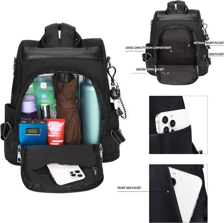 Produktbild Only-Bags.Store Rucksack Elegant, Anti-Diebstahl-Rucksack, kleiner Rucksack, Stadt Rucksack modern für Schule