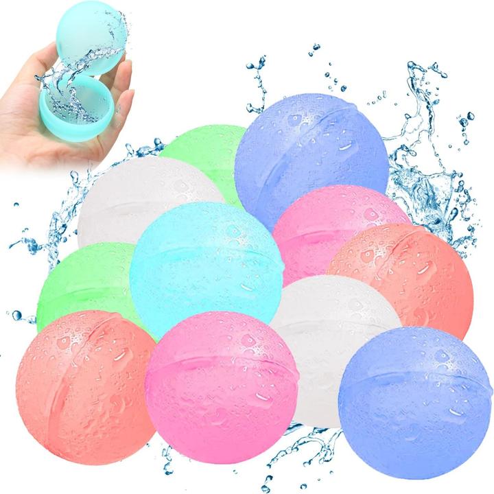 Produktbild Splash & Fun Silikon Wasserbombe, wiederverwendbare Wasserbälle, 12 Stück (12 x)