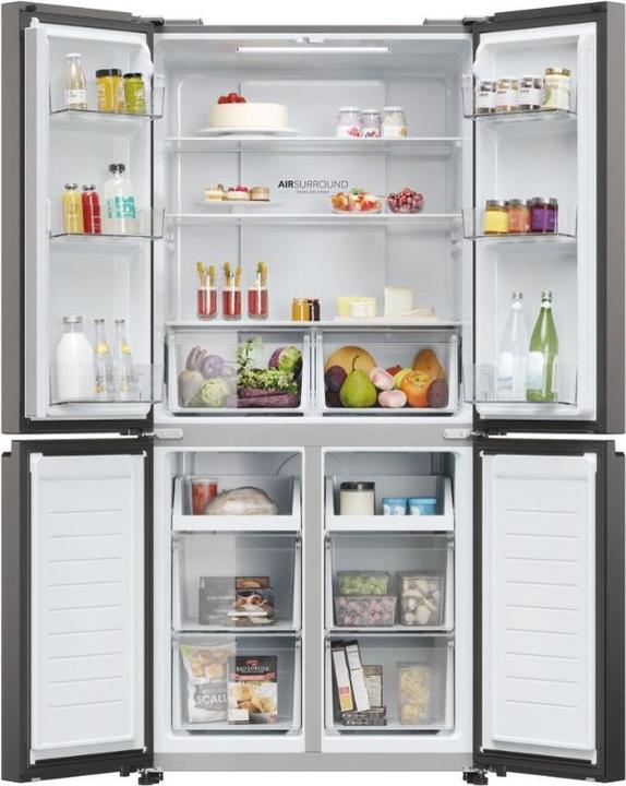 Actual product image Haier HCR3818ENMD Side-by-side fridge free-standing 467 l E Grey (467 l)