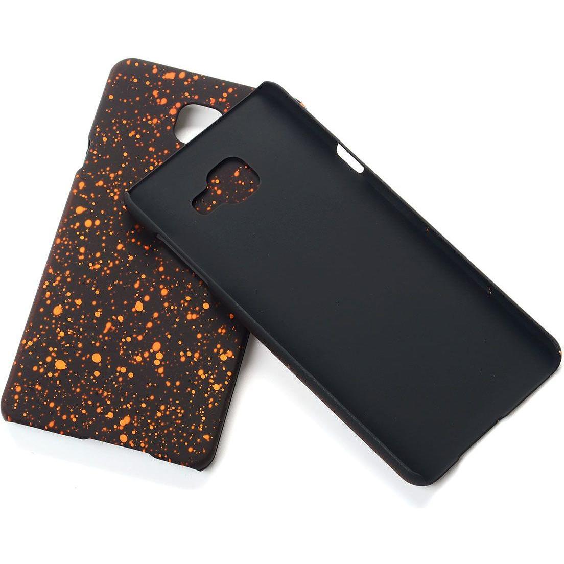 König Design Handy Hülle Schutz Case Bumper Etuis für Samsung Galaxy A7 2016 3D Sterne Orange (Samsung Galaxy A7 (2016))...