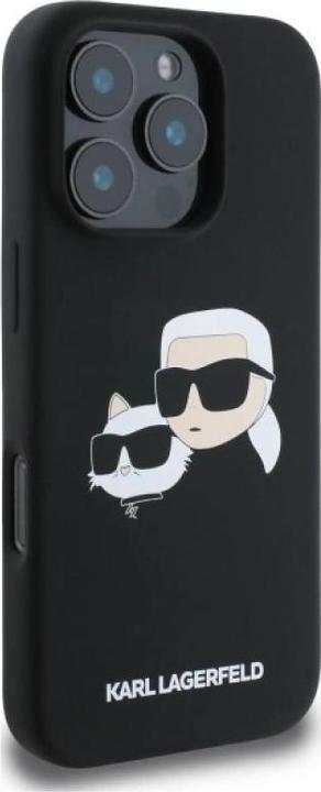 Produktbild Karl Lagerfeld KLHMP16XSKCHPPLK iPhone 16 Pro Max czarny/black HC MagSafe Sil Double Heads Print (Apple iPhone 16 Pro Max)