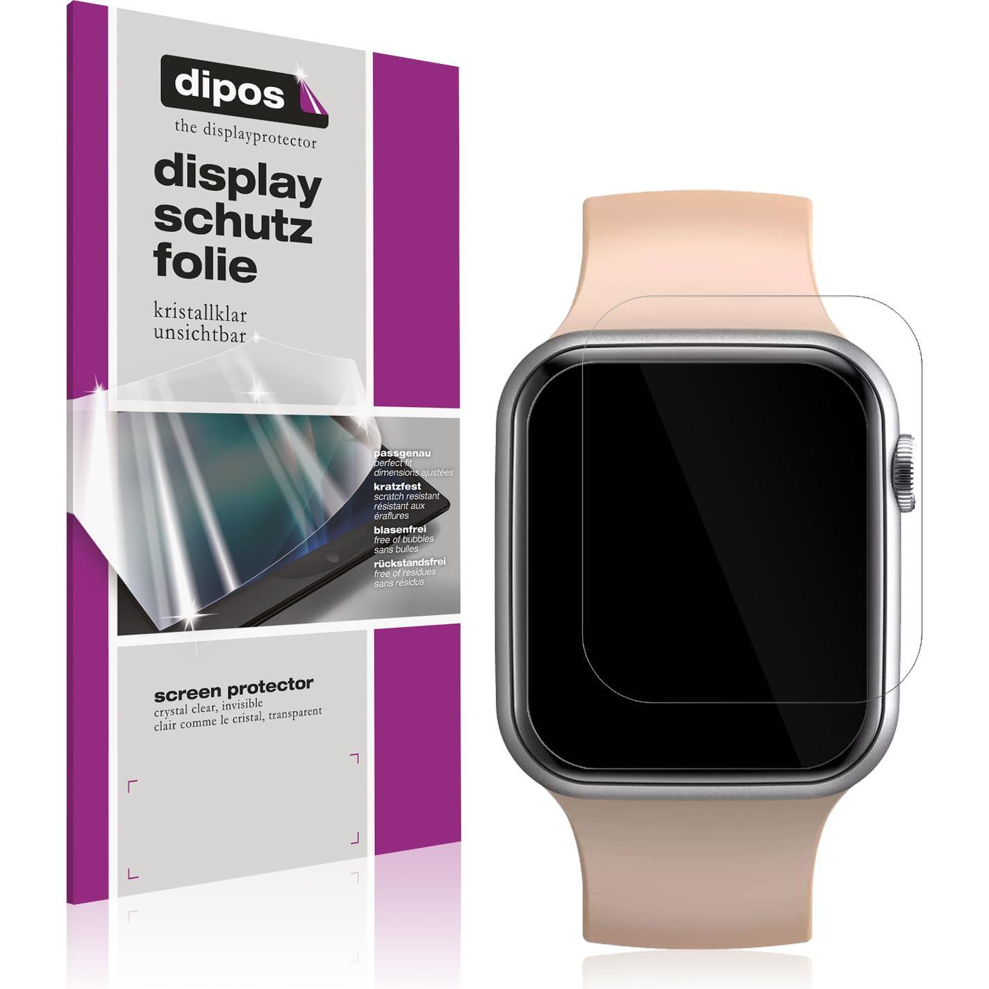 Dipos Displayschutzfolie Crystalclear, Smartwatch Schutzfolie, Transparent