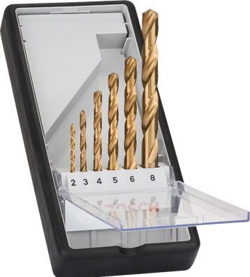 Actual product image Bosch Professional Zubehör 13 pcs. metal drill bit set Robust Line HSS-TIN 135°. (1.5 mm, 2 mm, 2.5 mm, 3 mm, 4 mm, 4.5 mm, 5 mm, 5.5 mm, 6 mm, 6.5 mm)