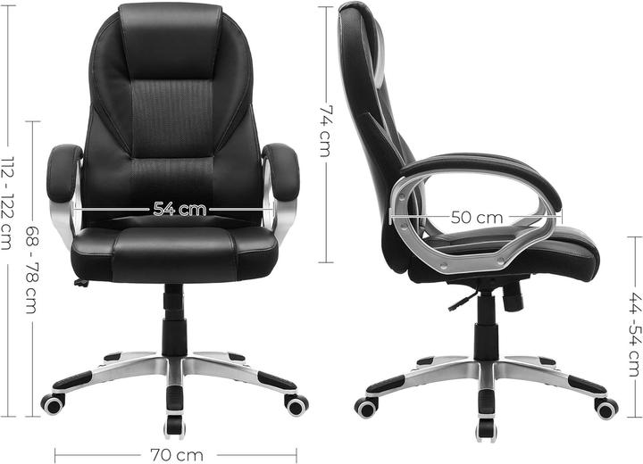 Actual product image Songmics Office chair, 73x70x112-122cm