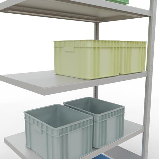 Produktbild Schulte Lagertechnik Stecksystem Anbauregal MULTIplus250 mit Längenriegel