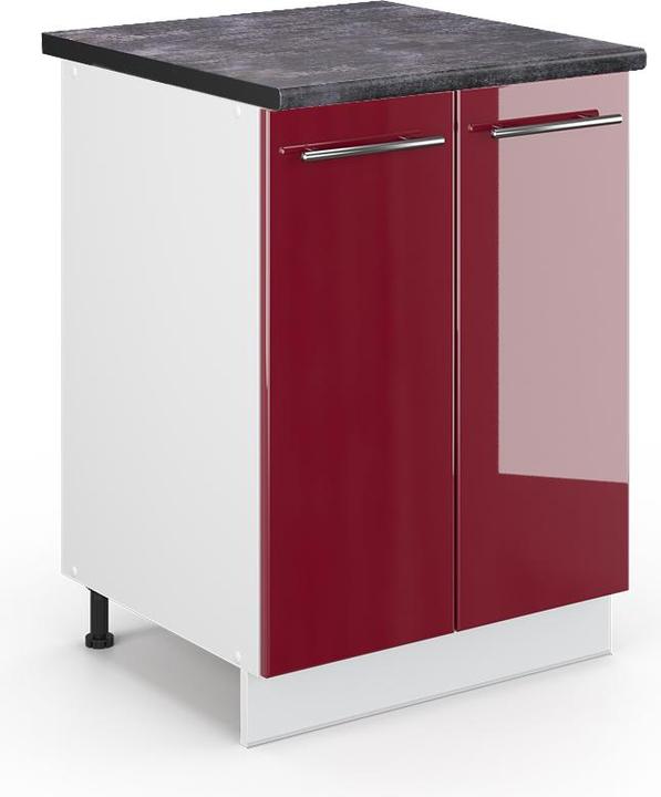 Bordeaux high gloss, Red, White